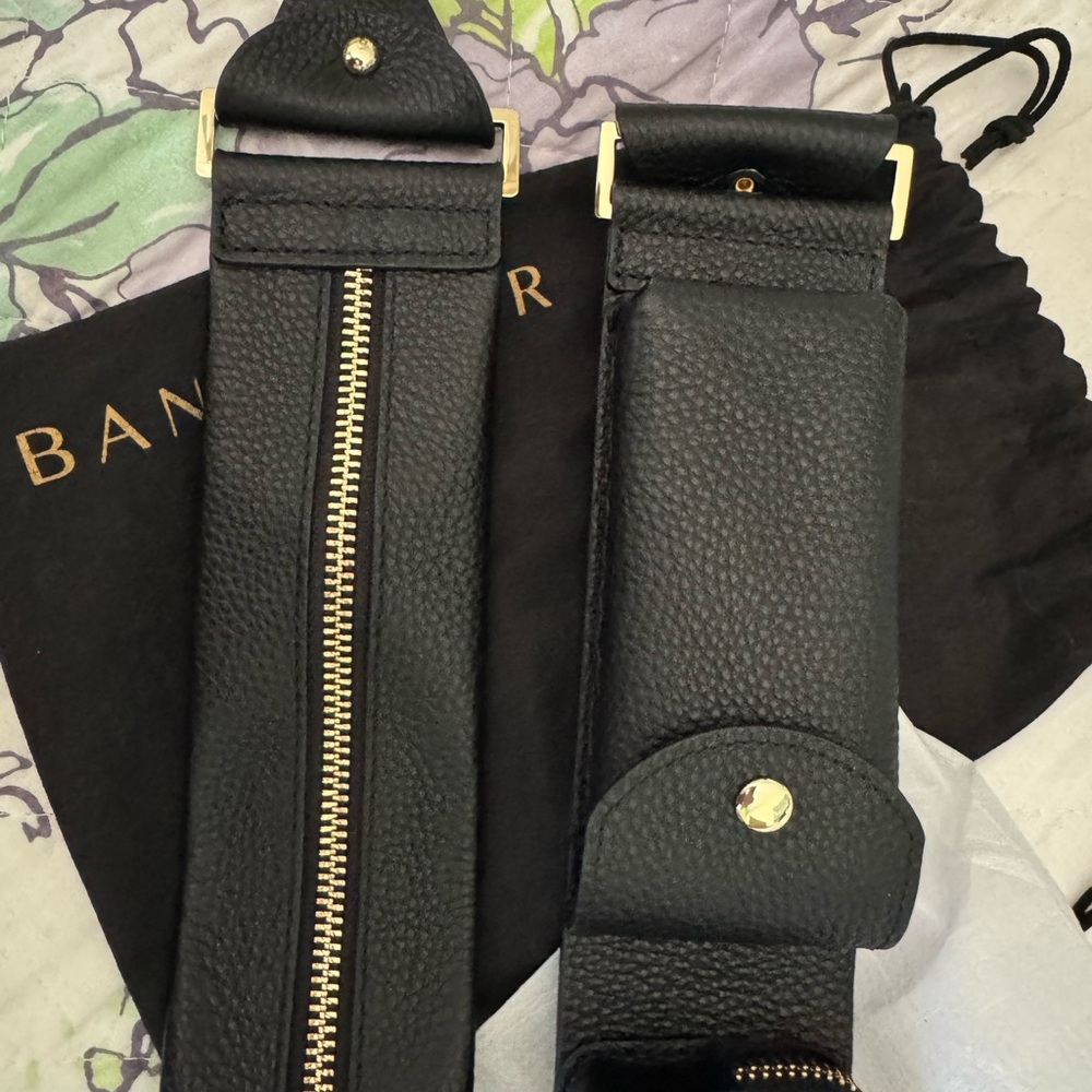 Bandolier phone strap leather iphone strap only with 3 pockets